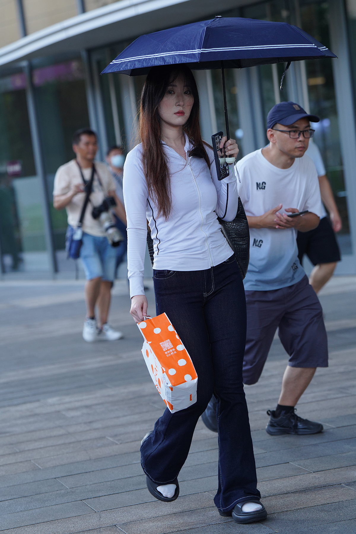 yt013曼妙微喇牛仔裤
